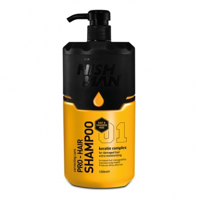 Keratinový šampon na vlasy NISH MAN Pro-hair shampoo 1250 ml