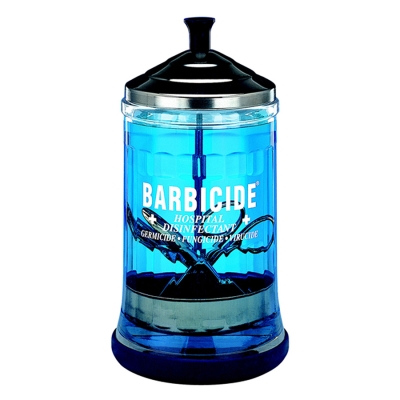 Skleněná nádoba na dezinfekci BARBICIDE 750 ml
