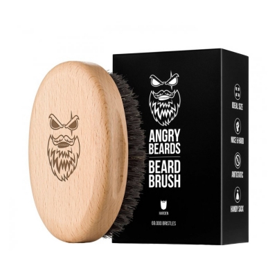Dřevěný kartáč na vousy ANGRY BEARDS Harden
