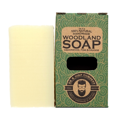Tuhé mýdlo s cedrovým dřevem a sladkým pomerančem DR K SOAP COMPANY Woodland soap XL 225 g
