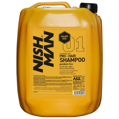Profesionální šampon na vlasy NISH MAN Pro hair shampoo 5000 ml