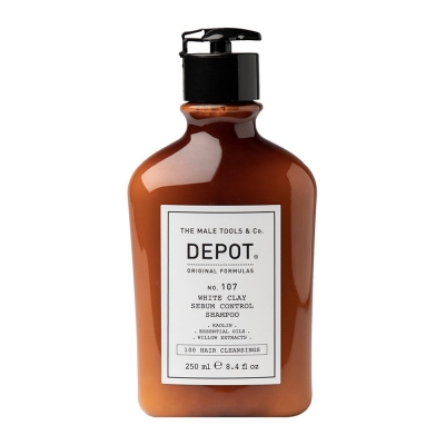 Šampon na mastné vlasy DEPOT No. 107 White clay sebum control shampoo 250 ml