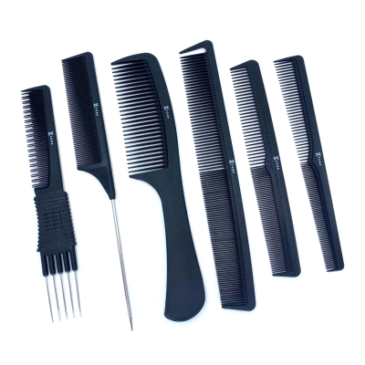 Sada hřebenů na vlasy KOBE Barber comb set - 6 ks