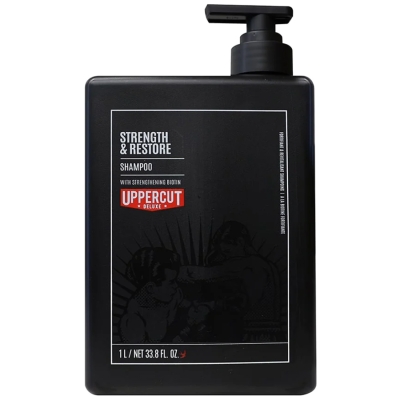 Posilující šampon na vlasy UPPERCUT Deluxe Strength & Restore shampoo 1000 ml