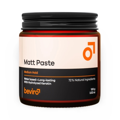 Matná pasta na vlasy BEVIRO Matt paste Medium hold 100 g