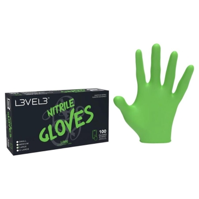 Zelené profesionální nitrilové rukavice L3VEL3 Nitrile gloves Lime 100 ks
