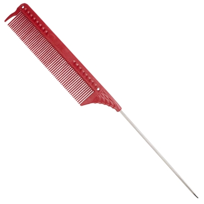 Profesionální tupírovací hřeben JRL Pin tail comb J102 - červený