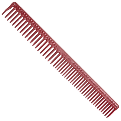 Kadeřnický hřeben JRL Long round tooth cutting comb J306 - červený