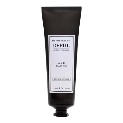 Černý gel na vlasy k dočasnému krytí šedin DEPOT No. 307 Black gel 125 ml