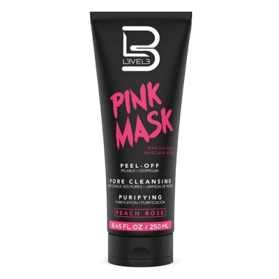 Růžová slupovací maska na obličej L3VEL3 Pink mask 250 ml
