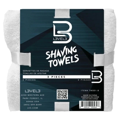 Ručníky na holení L3VEL3 Shaving towels - 3 ks