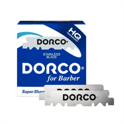 Poloviční žiletky na holení DORCO For barber Blue Single edge 100 ks