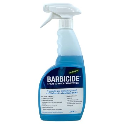 Sprej na dezinfekci povrchů k okamžitému použití BARBICIDE Spray surface disinfection 750 ml