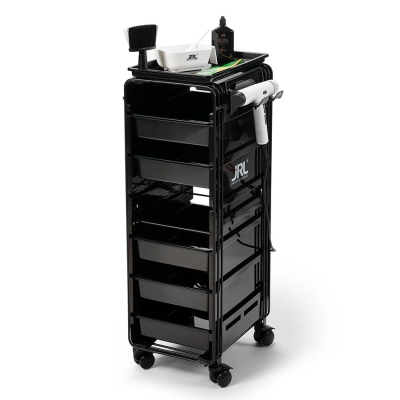 Kadeřnický pojízdný vozík JRL Barber trolley Black