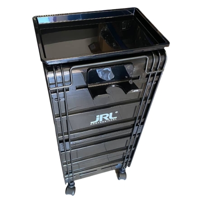 Kadeřnický pojízdný vozík JRL Barber trolley Black