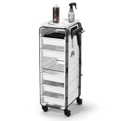 Kadeřnický pojízdný vozík JRL Barber trolley White