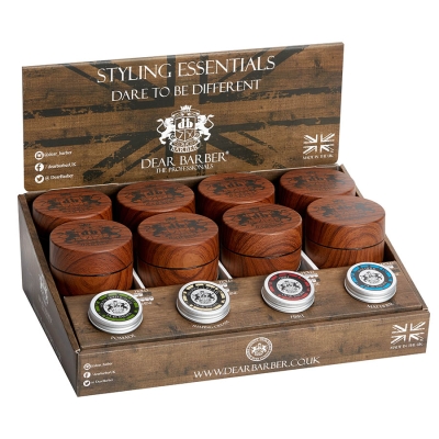 Prezentační box se stylingy na vlasy DEAR BARBER Styling display box