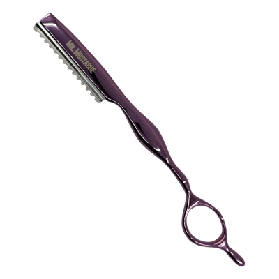 Efilační břitva na seřezávání vlasů MR. MUSTACHE Styling razor Purple gold