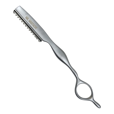 Efilační břitva na seřezávání vlasů MR. MUSTACHE Styling razor Silver