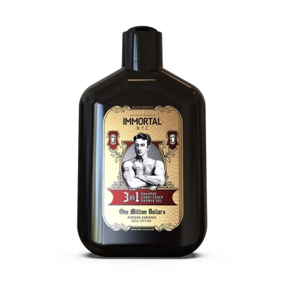 Šampon na vlasy, kondicionér a sprchový gel IMMORTAL NYC One million dollars 3in1 Shower shampoo 500 ml
