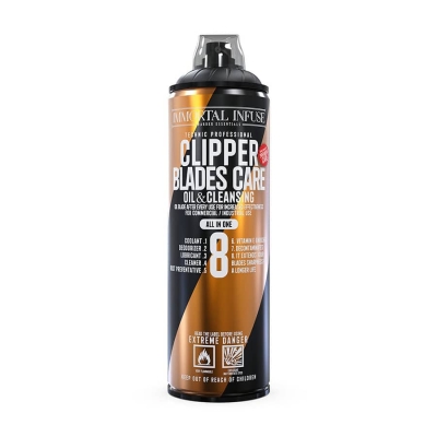 Ochranný a dezinfekční sprej na hlavice strojků a nástroje IMMORTAL Infuse 8in1 Clipper blades care 500 ml