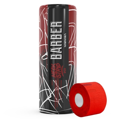Červené krepové límce MARMARA BARBER Neck strip Red 500 ks