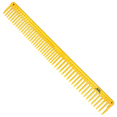 Kadeřnický hřeben JRL Long round tooth cutting comb J306 - žlutý