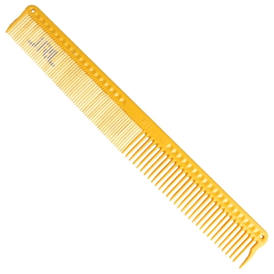 Kadeřnický hřeben JRL Long round tooth cutting comb J306 - žlutý