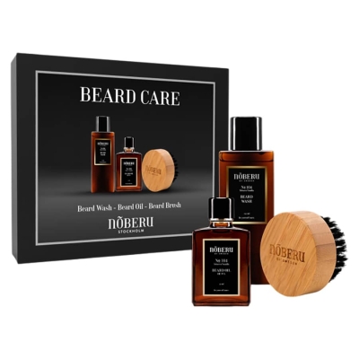Sada na vousy s kartáčem NOBERU Giftbox Beard care