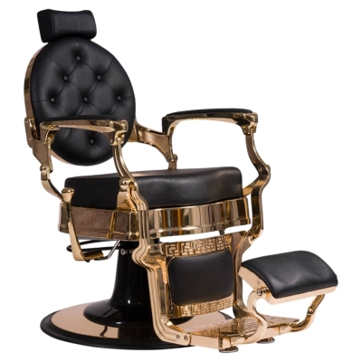 Luxusní barber křeslo BUZZ GOLD Black chair
