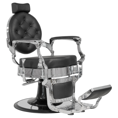 Luxusní barber křeslo BUZZ SILVER Black chair