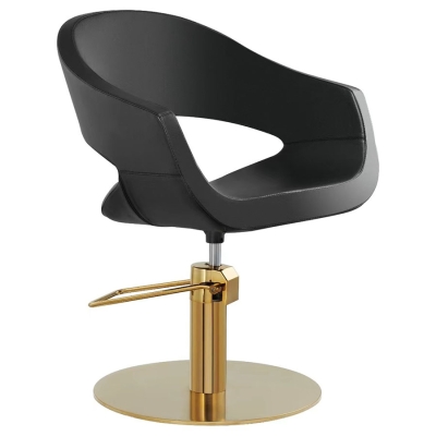 Kadeřnické křeslo AURIC R Gold & Black styling chair