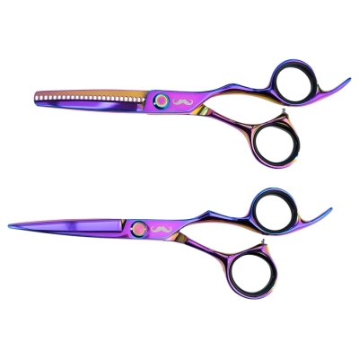 Set kadeřnických nůžek MR. MUSTACHE Rainbow 440c 5,5″