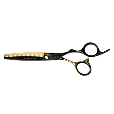 Efilační nůžky MR. MUSTACHE Craft Black-Gold 5,5"