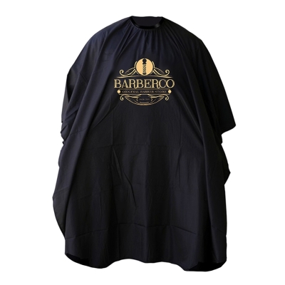 Elegantní barber pláštěnka BARBERCO Black cape - zapínání na patentky