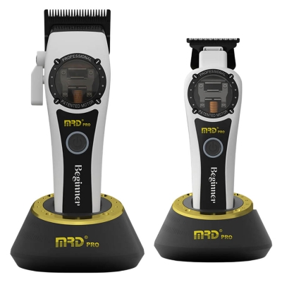 Sada střihacího a konturovacího strojku MRD Pro Vector clipper & trimmer - White combo set
