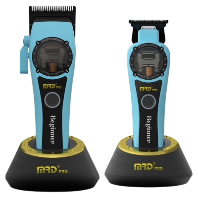 Sada střihacího a konturovacího strojku MRD Pro Vector clipper & trimmer - Blue combo set