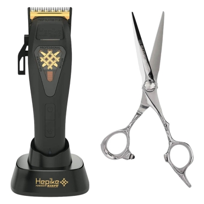 Profesionální střihací strojek HEPIKE Clipper + nůžky KIEPE Monster Cut ZDARMA
