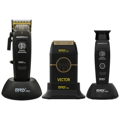Výhodná sada barber strojků MRD Pro Smart Brain clipper, trimmer & shaver Black