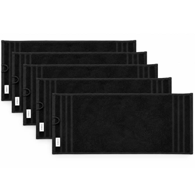Černé kadeřnické ručníky BARBERCO Towels - 5 ks