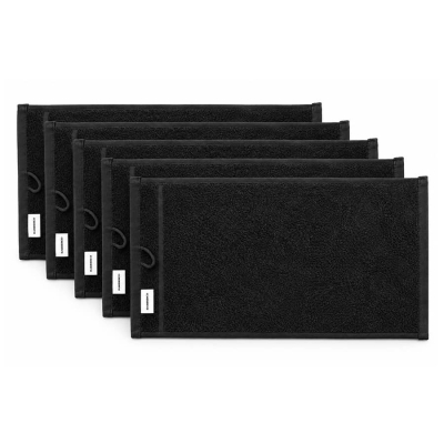 Černé ručníky na holení BARBERCO Shaving towels - 5 ks