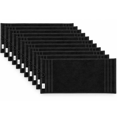 Černé kadeřnické ručníky BARBERCO Towels - 10 ks