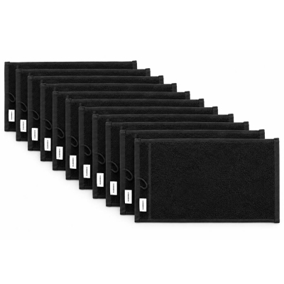 Černé ručníky na holení BARBERCO Shaving towels - 10 ks