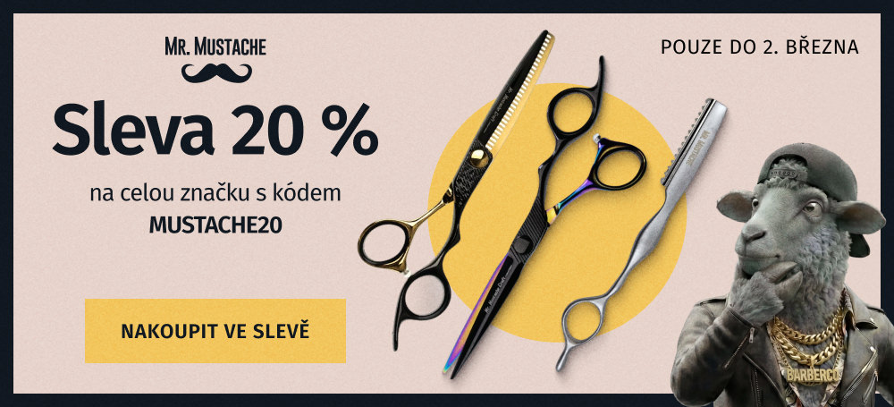 20 % sleva na Mr. Mustache
