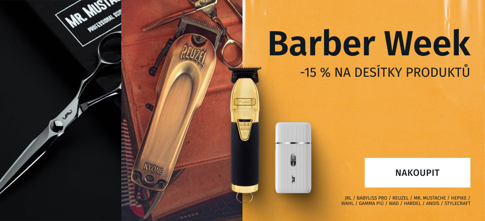 Barber Week – sleva 15 % na vybavení pro barbery